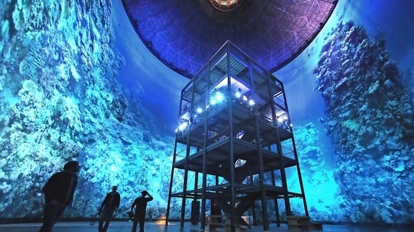 Api Yadagar Panometer Dresden: Yadegar Asisis 'Great Barrier Reef' eröffnet am Freitag